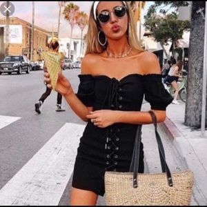 Stone cold fox Pamela lace up dress size 0